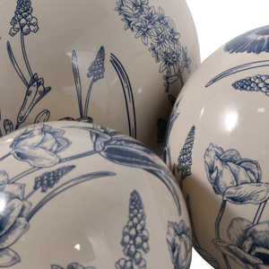 Orbe Floreali Decorative in Ceramica Stoneware per Casa, Bagno, Ufficio, Soggiorno, Esposizione su Scaffale, Design Floreale Boho - Product Image 5