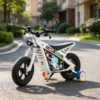 Moto électrique tout-terrain pour enfants avec batterie au lithium 24V, homologuée CE, avec limiteur de vitesse de sécurité pour les jeux en arrière-cour et les sports de plein air
