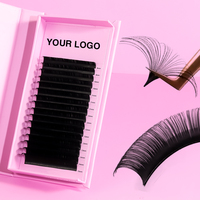 Extensions de cils individuelles en velours de haute qualité, personnalisées, noir mat, cachemire, véganes, sans cruauté, naturelles, longues