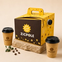 Dispensador de Café Desechable Personalizado KD al por Mayor, Caja de Café Aislada de Cartón, Servidores Portátiles de Bebidas de Café