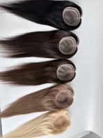 Prêt à expédier : Topper capillaire mono en cheveux humains bruts, noué à la main, avec cuticules alignées, pour femmes souffrant de perte de cheveux