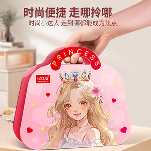 Sac de maquillage Memory Cat Princess 3 en 1, kit de bricolage pour enfants de 4 à 6 ans, jouet éducatif en papier avec autocollants - Product Image 4