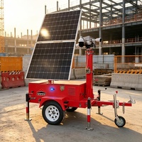 Caméra solaire portable pliable, remorque CCTV, remorques CCTV alimentées par l'énergie solaire pour la surveillance des hôtels