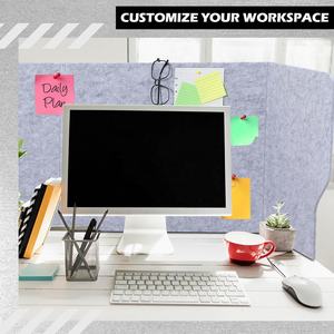 Cloisons et séparateurs de bureau portables en feutre pour poste de travail, grandes cloisons acoustiques pour bureau - Product Image 5