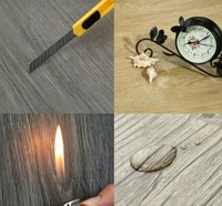 Plancher en vinyle SPC Click gris avec couche de mousse amortissante, plancher de danse Marley Ballet, absorption des chocs, effet bois naturel