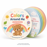 Impresión de Libros de Cartón para Bebés Personalizados con Esquinas Redondeadas, Páginas de Cartón Grueso, Impresión Offset a Todo Color para el Aprendizaje Sensorial de Bebés