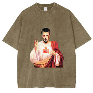 Fight Club Tyler's philosophy T-Shirts Été 100% Coton Drop Shoulder Crewneck Heavyweight Acid Wash - Product Image 1