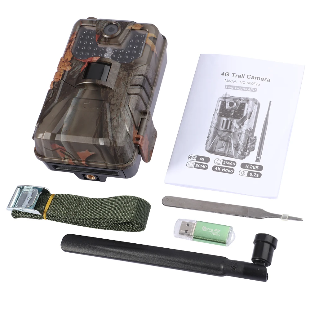30mp 4k Wildlife Trail Camera With Wireless App & 256gb Storage