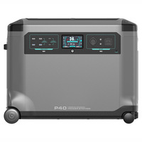 3600W 5kWh LiFePO4 Stasiun Daya Portabel Dengan Roda UPS Generator Tenaga Surya 110V 220V untuk Cadangan Rumah Darurat