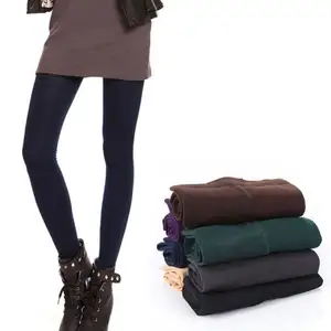 Dames Nieuwe Koreaanse Stijl Elastische Herfst Winter Naadloze Legging Lange Broek Uit Één Stuk Dragen Fleece Geborsteld Legging