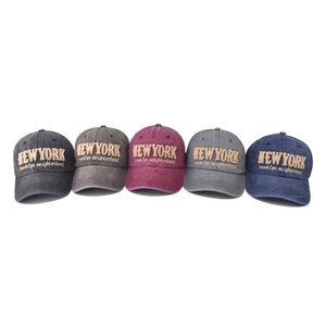 Gorra de béisbol estilo vintage lavada, unisex, para exteriores, con letra grande bordada personalizada, para el mercado transfronterizo - Product Image 3