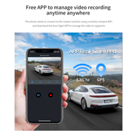 Caméra embarquée DVR automatique 4K à double objectif Starvis 2 vision nocturne avant/arrière avec GPS et carte MicroSD 128 Go, vente directe usine Auto Sight