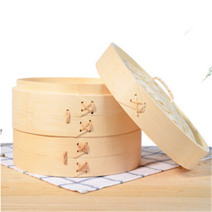 Sıcak satış çin çevre dostu 8 inç gıda sınıfı dim sum bambu vapur setleri - Product Image 4