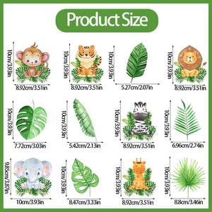 2025 <span class=keywords><strong>Jungle</strong></span> Animal thème Lion tigre papier suspendus décorations gâteau décoration fournitures fête cadeau décoration cintres en gros - Product Image 4