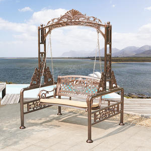 Chaise à <span class=keywords><strong>bascule</strong></span> <span class=keywords><strong>double</strong></span> en aluminium moulé pour l'extérieur, design moderne, pour patio, <span class=keywords><strong>jardin</strong></span>, balcon, cour, chaise à <span class=keywords><strong>bascule</strong></span> suspendue, <span class=keywords><strong>lit</strong></span> à <span class=keywords><strong>bascule</strong></span> - Product Image 6