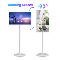21.5 pouces Portable Table Tv Android 12 WIFI LCD Numérique Affichage Intelligent Debout USB Interface Intérieur Portable Télévision