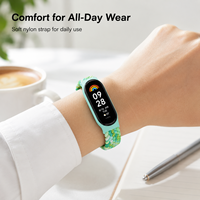 Correa Magnética de Nailon Trenzado para Xiaomi Smart Band 10 9 8 y Mi Band 7 6 5 4 3, Correa Suave y Transpirable para Uso Diario y Deportivo