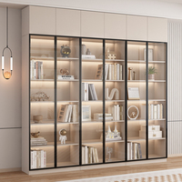 Bibliothèque de style français personnalisée de style nouveau avec porte en verre à vendre