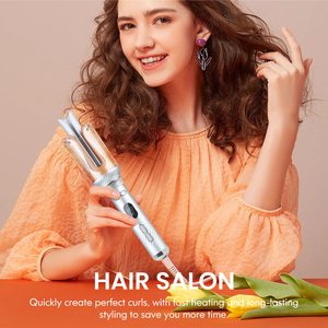 Revêtement céramique professionnel double tension 3 taille ondulée bigoudi automatique ionique rotatif <span class=keywords><strong>cheveux</strong></span> <span class=keywords><strong>fer</strong></span> à friser baguette - Product Image 2