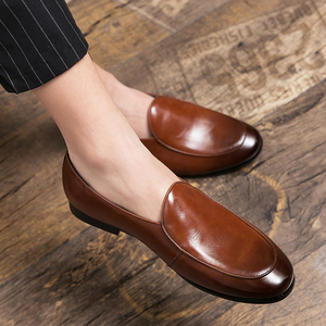 Sepatu Oxford Kasual Klasik Pria, Sepatu Slip On Berkualitas Tinggi, Nyaman, Bernapas, Gaya Formal Bisnis untuk Kantor - Product Image 2