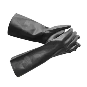 Schwarze chemikalien beständige Neopren-Industrie handschuhe