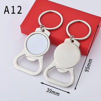 Ouvre-bouteille porte-clés blanc de sublimation personnalisé pour l'impression d'images