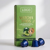 Capsules de thé vert matcha compatibles Nespresso en gros, capsules de thé vert à la fraise personnalisées sous marque privée, usine de capsules de thé en vrac OEM