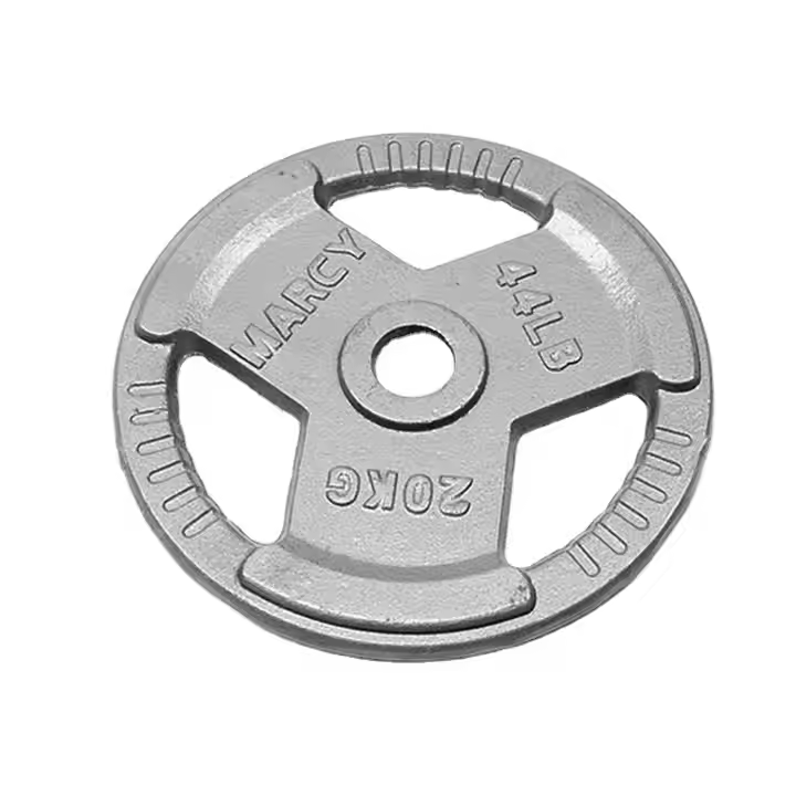 Wholesale Gym Home Three Holes Cast Iron Barbell Plates Free Weight Plates With Handle Holes