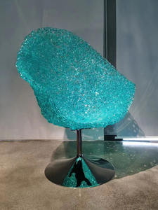 Kursi Santai Putar Modern Polikarbonat Hotel, Kursi Telur Plastik Kuning Tinggi, Desain Kreatif Elegan, Kursi Santai Queen - Product Image 6