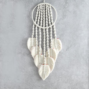 Creativo tessuto arazzo decorazione della parete soggiorno camera da letto acchiappasogni decorazione a rete appeso a parete nuovo arazzo a foglia - Product Image 6