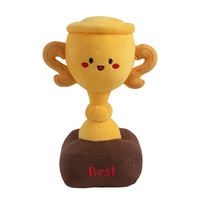 Uyeah OEM/ODM EN71/CPC/CE Peluche personnalisée mignonne en forme de trophée de champion, jouet en peluche doux en coton, cadeaux de marque