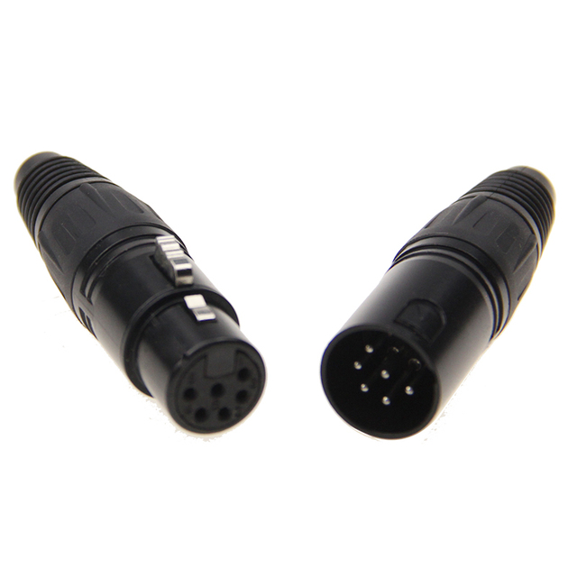 xlr Cannon Microphone Audio Stereo Connector 6pin female male mini xlr plug
