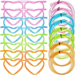 Bicchieri con Cannuccia Divertenti, Occhiali con Cannuccia Riutilizzabili per Feste, Riunioni Annuali, Compleanni - Product Image 6