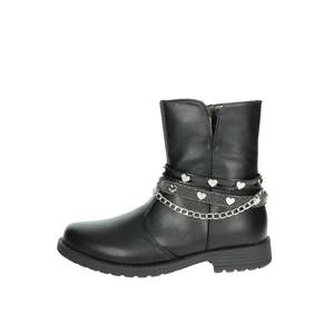 Botines de Tacón Bajo para Niña, Color Negro, Altura del Tacón 29 mm, Detalle de Cadena a la Moda - Product Image 1