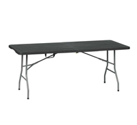 Vente en gros Table de pique-nique rectangulaire pliante légère, durable, portable et étanche en plastique, salle à manger en plein air, chambre d'école