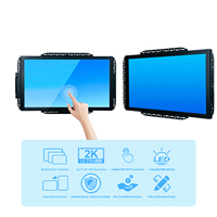 Nouvel écran tactile IR 4K de 27 pouces avec ports DVI, VGA, USB, cadre ouvert sans bordure, montage encastré pour machine de jeu interactive