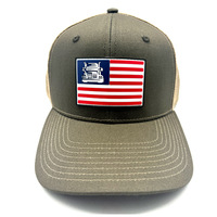 Gorra de Béisbol de 6 Paneles Estilo Camionero, Diseño Americano con Bandera, Hip-Hop, Bordado Personalizado, Cierre a Presión, Nuevo Estilo, Superventas