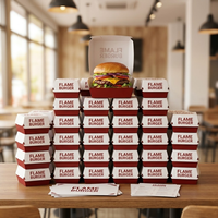 Boîte de conteneur pour hamburgers, poulet frit et frites, emballage à emporter, distributeur en gros, design personnalisé