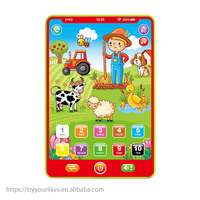 Ordinateur portable et tablette éducatifs en plastique EPT de 7 pouces pour enfants de 2 à 4 ans avec contenu anglais sur le thème de la ferme