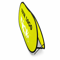 Panneau d'affichage A-frame horizontal double face pliable, support de bannière, écran portable pour affichage promotionnel extérieur