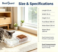 Plateau en plastique multi-compartiments pour animaux de compagnie, plateau de distribution thermoformé, plateau de vente au détail