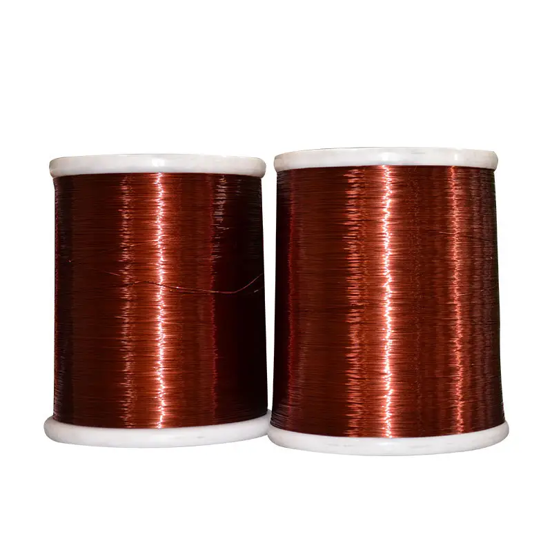 Classe 180h 42 awg fio de áudio enrolamento de esmalte marrom vermelho liso, 0.8mm