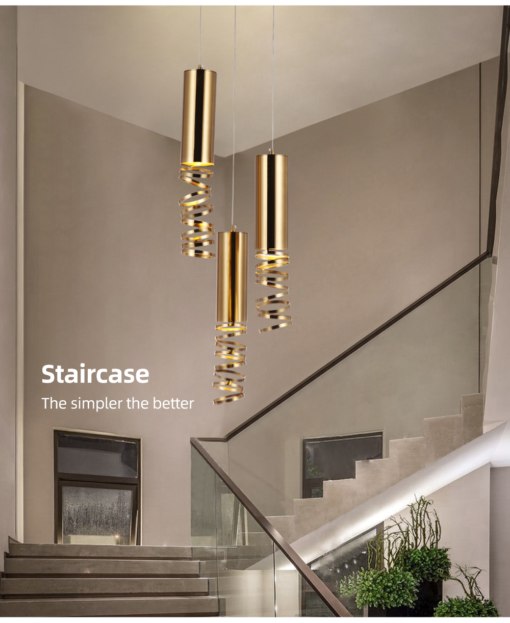 Italian Round Stainless Steel Gold Bronze Modern Hanging Nordic Led Pendant Light For Hotel Living Room