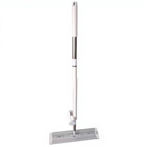 Plaque de serpillière <span class=keywords><strong>plate</strong></span> de 45 cm en aluminium, mains libres, haute qualité, avec raclette en caoutchouc double face et ensemble de seau à clips - Product Image 1