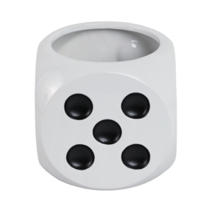 Vaso per Fiori a Forma di Dado in Ceramica, Fioriera Moderna per Interni ed Esterni, Decorazione per la Casa e il Giardino - Product Image 3
