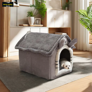 Wind Valley Kleines Hundewinterhaus Atmungsaktives Baumwoll-Quadrat-Schlafzelt für Hunde mit Einzelschicht - Product Image 1