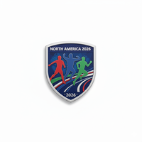 Vente en gros 2026 Souvenirs d'événements sportifs d'Amérique du Nord, aimant de réfrigérateur en aluminium métallique imprimé en 3D avec logo personnalisé pour les cadeaux des fans de sport