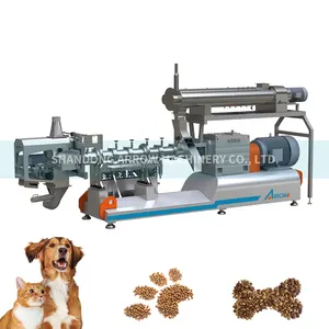 Ce extrusora de alimentos para animais de estimação, linha de produção de alimentos extrusora seca/máquina de processamento de alimentos para cachorros