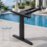 ZWEAL - Table réglable en hauteur électrique à double moteur, 3 niveaux, mécanisme de levage, cadre de bureau ergonomique pour le travail debout