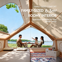 Tente gonflable d'extérieur automatique à structure pneumatique en tissu Oxford imperméable, tente pop-up pour le glamping familial, pour 4, 6 ou 8 personnes, idéale pour les festivals